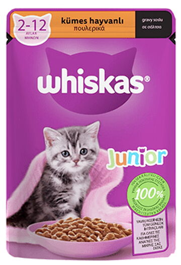 Whiskas Pouch Yavru Kümes Hayvanlı 85 gr X 28 Adet