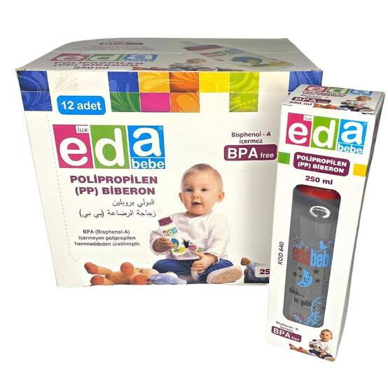Eda Biberon Plastik 250 ml X 12 Adet