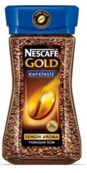 Nescafe Gold Kafeinsiz Kavanoz 100 gr X 1 Adet