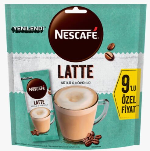 Nescafe Latte 14,5 gr 9'lu Paket X 1 Adet