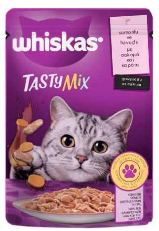 Whiskas Tasty Mix Somonlu&Havuçlu 85 gr X 28 Adet